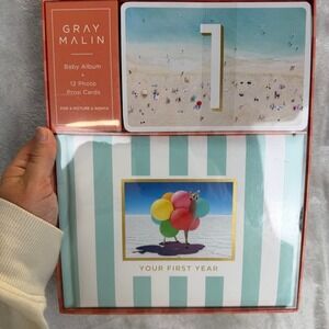 Gray Malin Baby Album 12 Photo Prop Cards First Year Keepsake Beach Theme